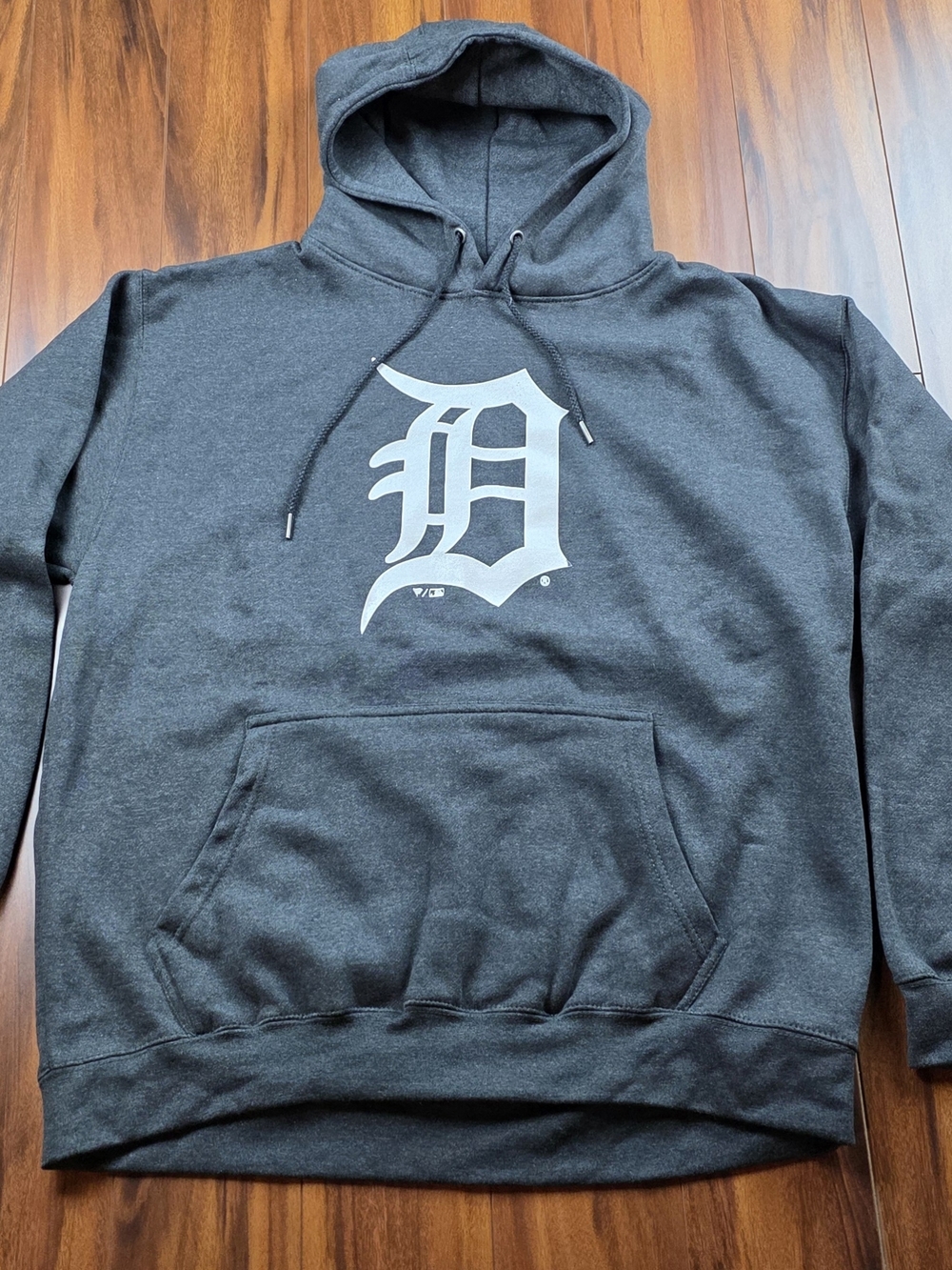 Detroit Tigers Gray Sweatshirt Hoodie Fanatics 100% Cotton sz XL